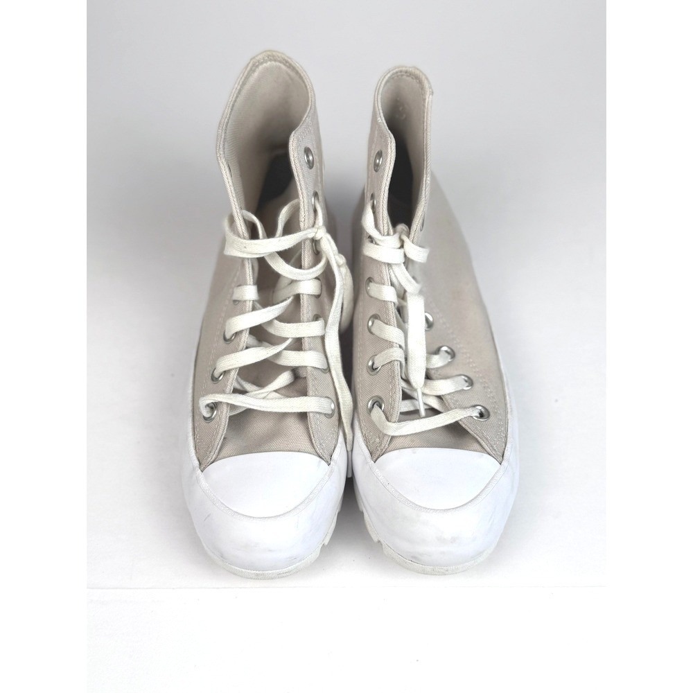 Converse Chuck Taylor Lugged‎ High Top Size 8 Beige Platform Sneaker A01656C
